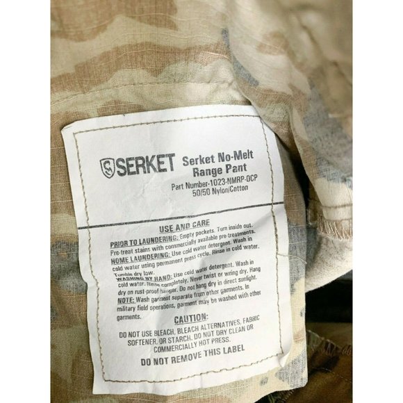 SERKET Camo Military Cargo Pants Button Fly Size M - Picture 6 of 7
